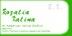rozalia kalina business card